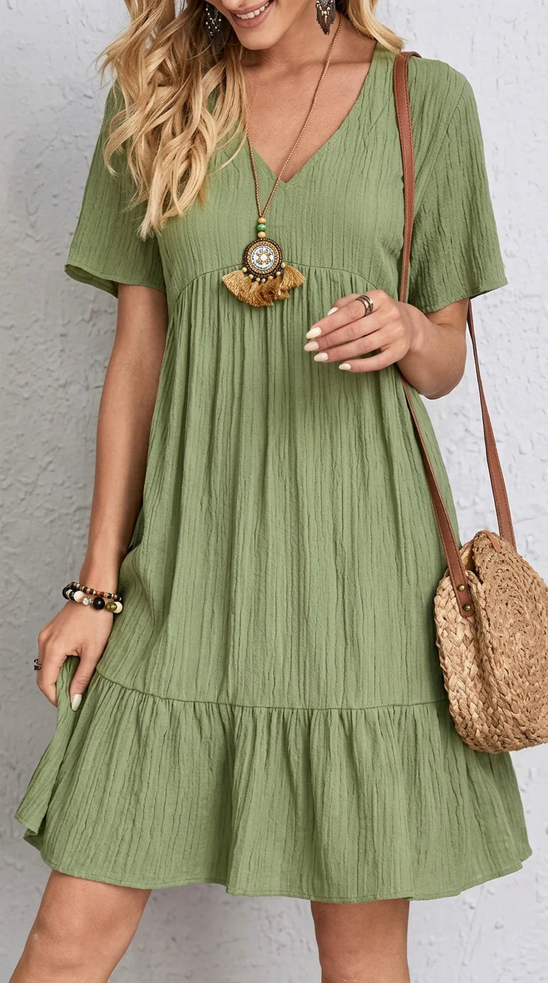 SUSANA | Vestido Casual con Volante