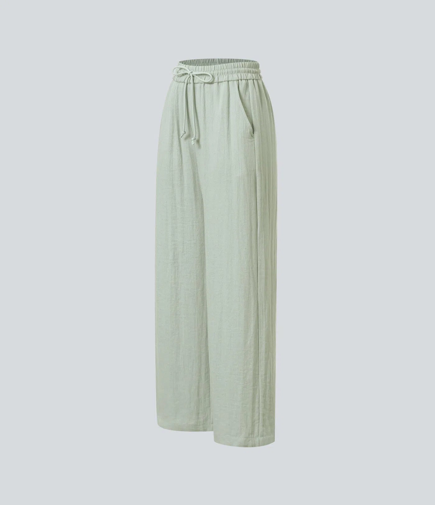 LUNA | Pantalón de Lino de Pierna Ancha con Cintura Alta