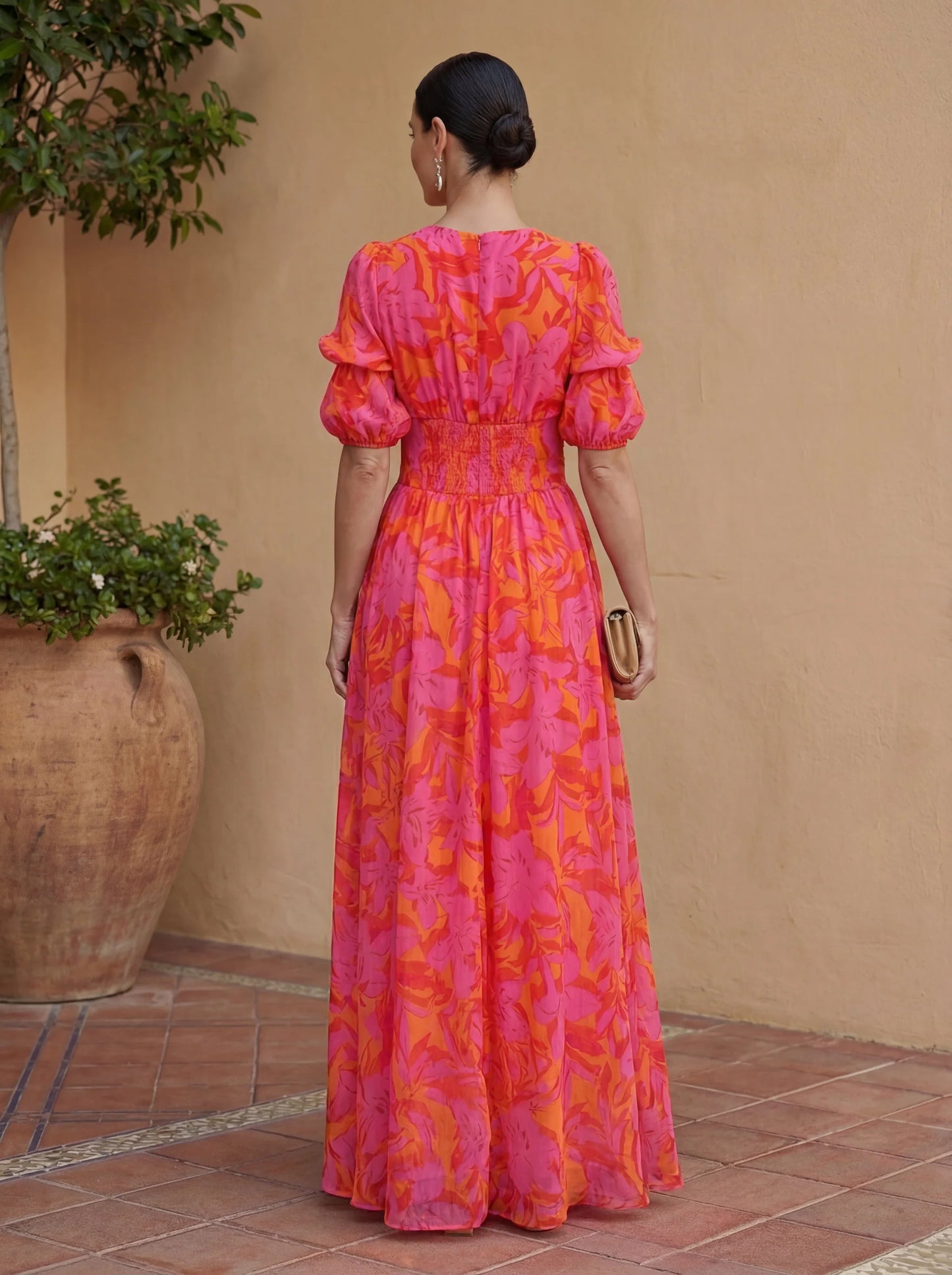 ROSABEL | Vestido Maxi Floral de Escote V