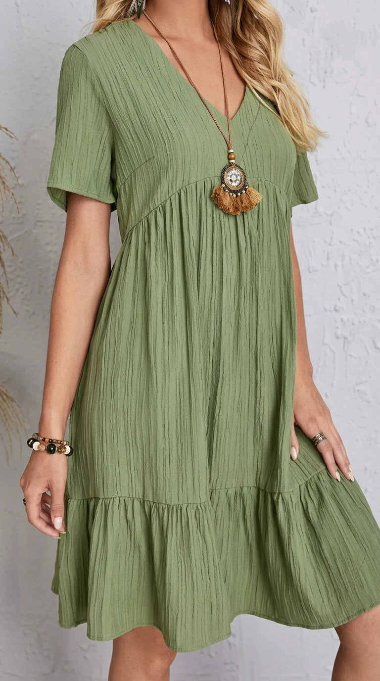 SUSANA | Vestido Casual con Volante