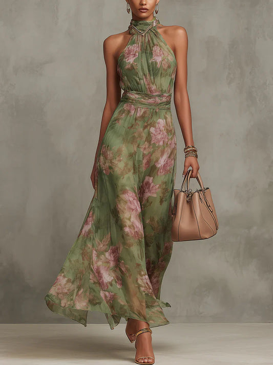 SERENA | Vestido Floral Veraniego con Escote Halter